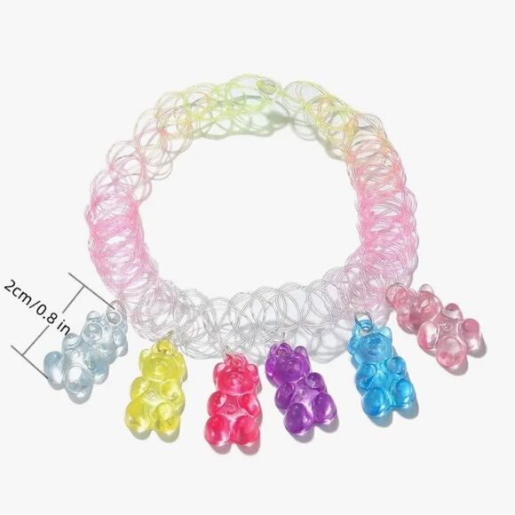Rainbow Gummy Bear stretch Choker - Picture 3 of 3